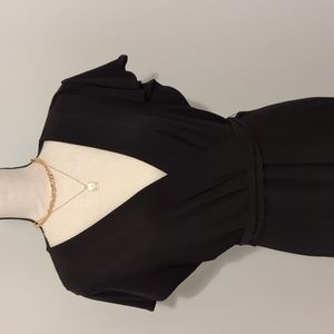 Nine West Wrap Flutter Sleeve Dress